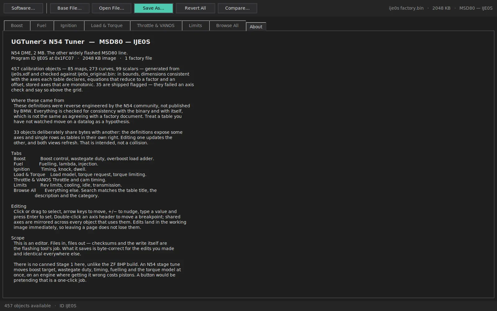 About tab listing the source definition file, reference image and verification summary